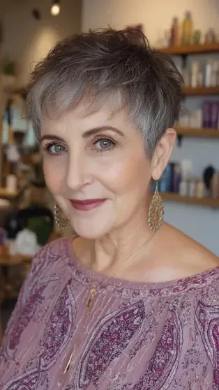Textured Short Pixie with Soft Layers