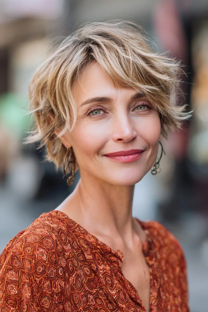 Textured Short Shag with Soft Waves