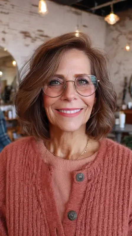 Textured Soft Bob with Gentle Waves