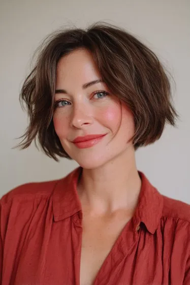 Textured Wavy Bob with Soft Layers