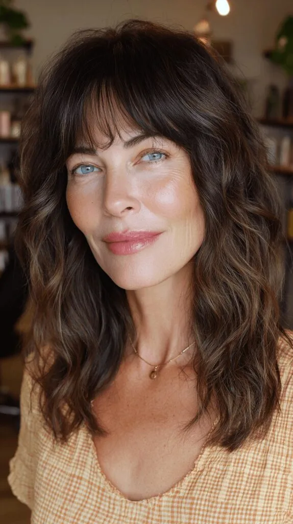 Textured Wavy Cut with Soft Fringe