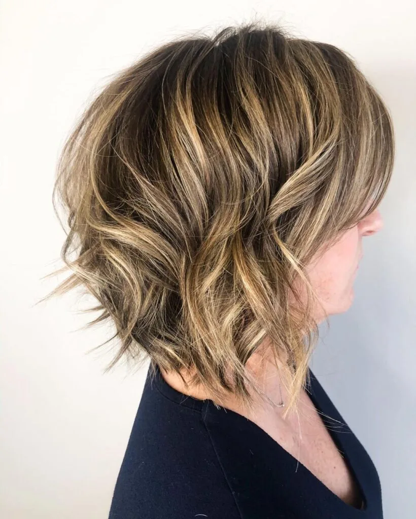 The Ideal Textured Hairstyle for women with thick hair in their 50's