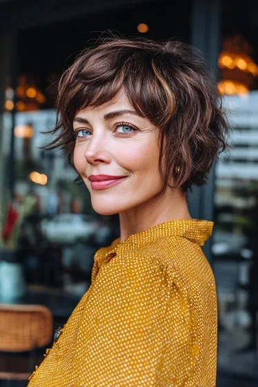 Trendy Textured Bob with Loose Waves