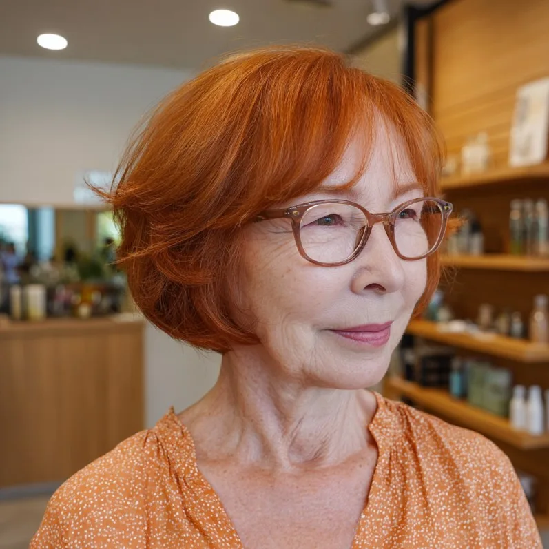 Vibrant Red Bob with Gentle Layers