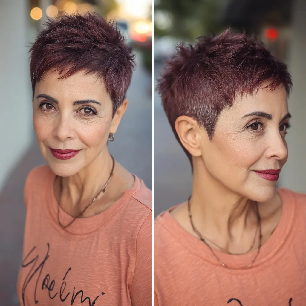 Vibrant Short Spiky Pixie with Textured Layers