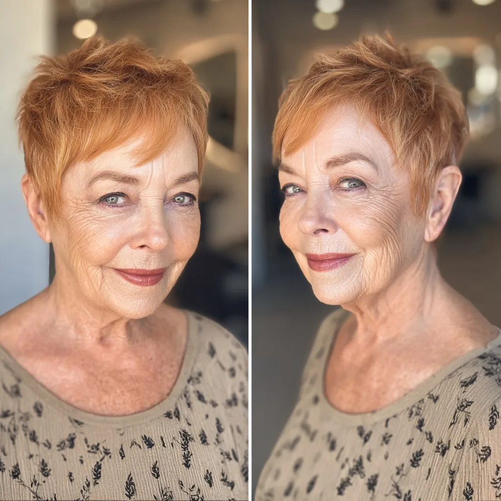Vibrant Textured Pixie Cut with Playful Layers