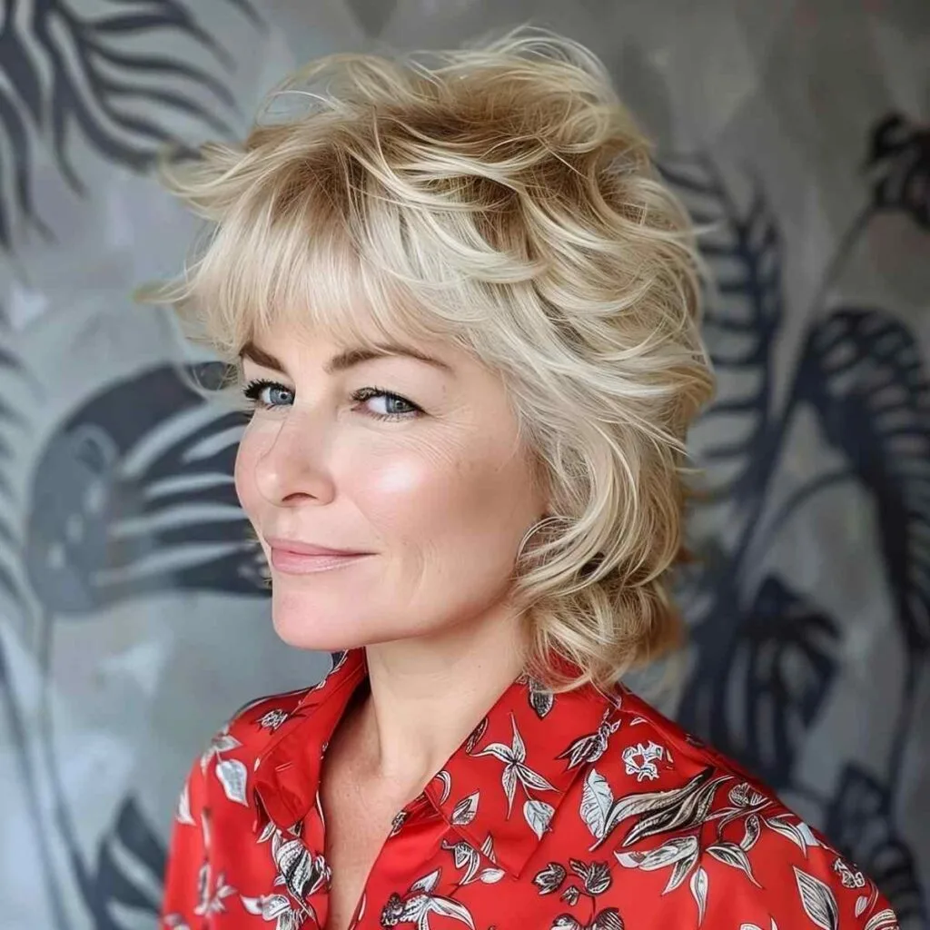 Vintage Shaggy Mullet for Women Over 40