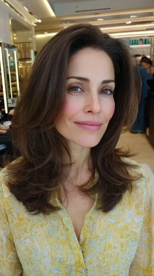 Voluminous Long Layers with Face-Framing Highlights