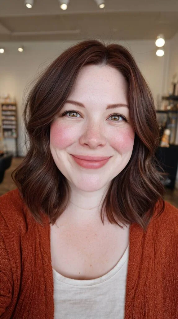Warm Chocolate Textured Mid-Length Waves