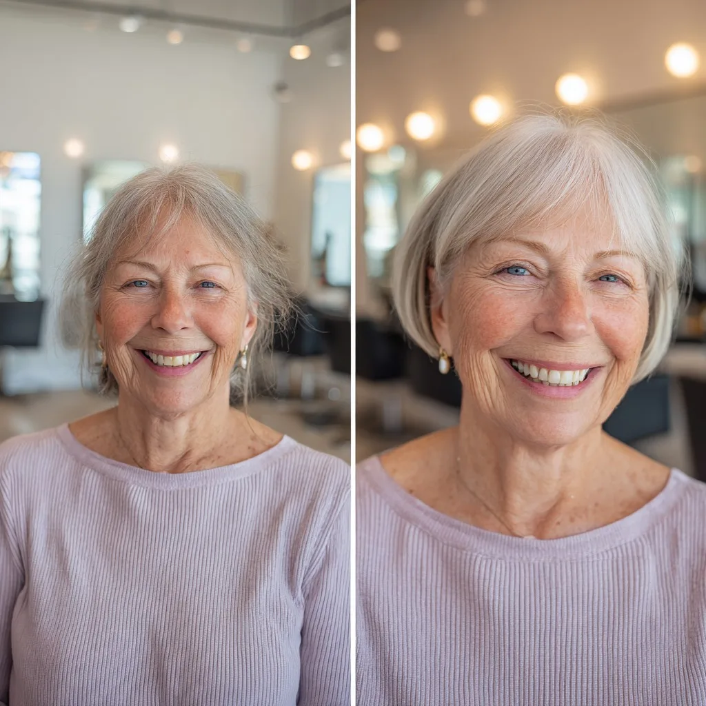 Charming Jaw-Length Bob with Soft Curtain Bangs