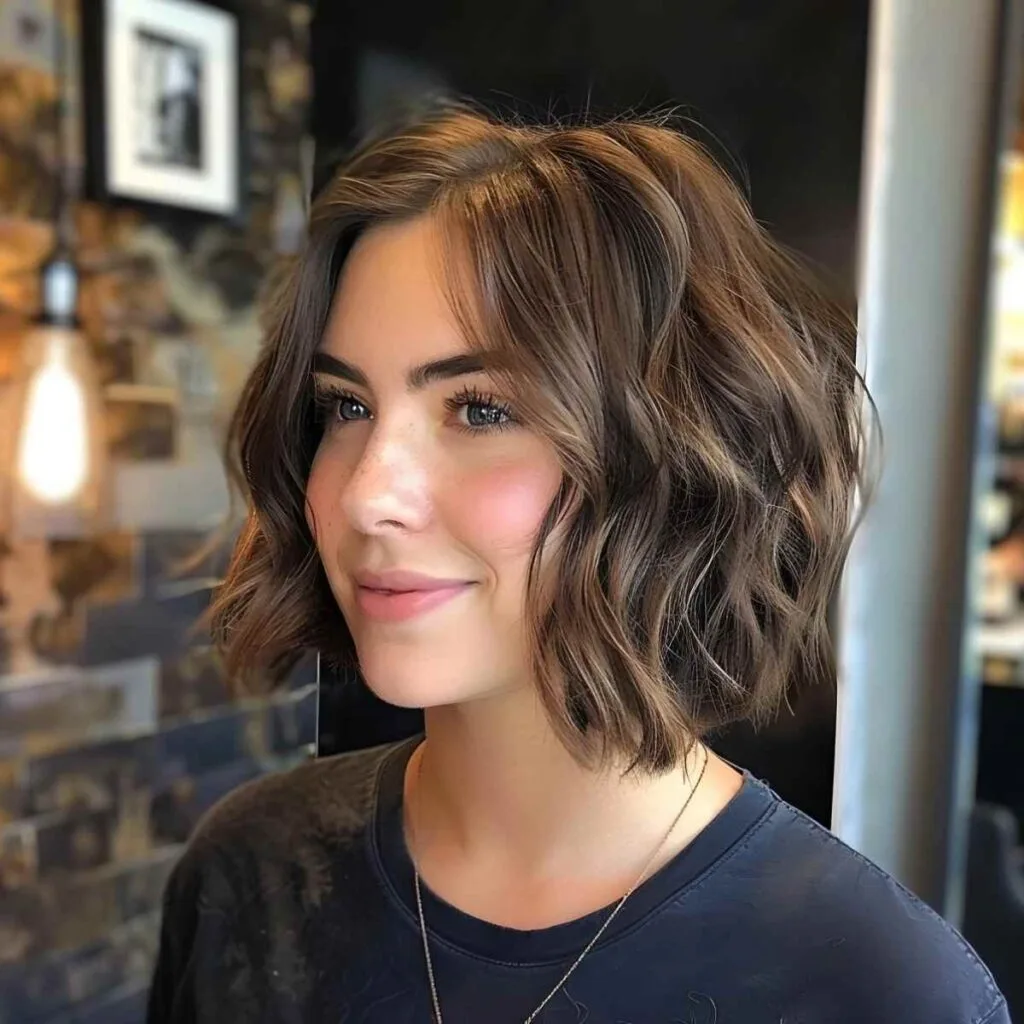 Charming layered bob haircut for women over 50