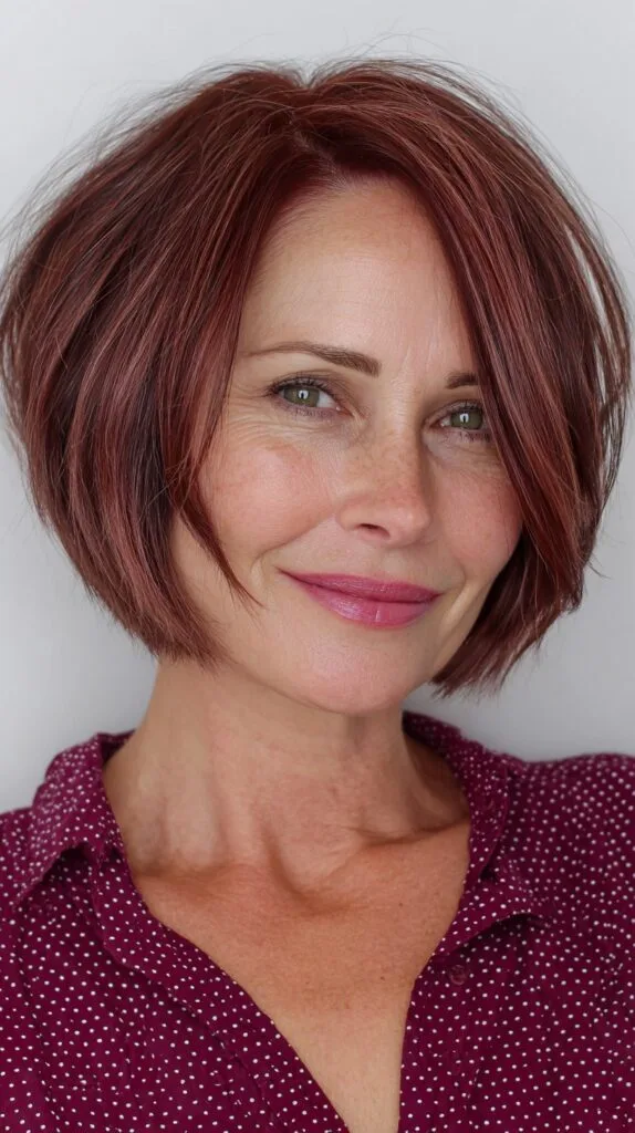 Chic A-Line Bob with Subtle Copper Undertones