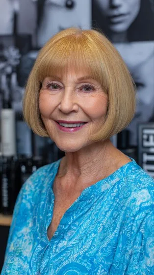 Chic Blunt Bob with Soft Rounded Edges