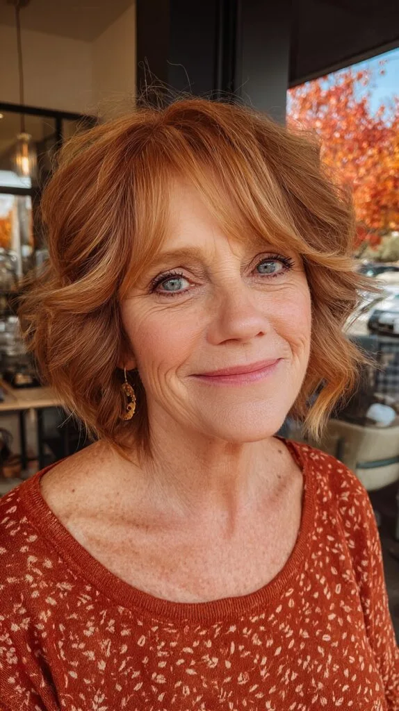 Chic Curly Bob with Soft Layers