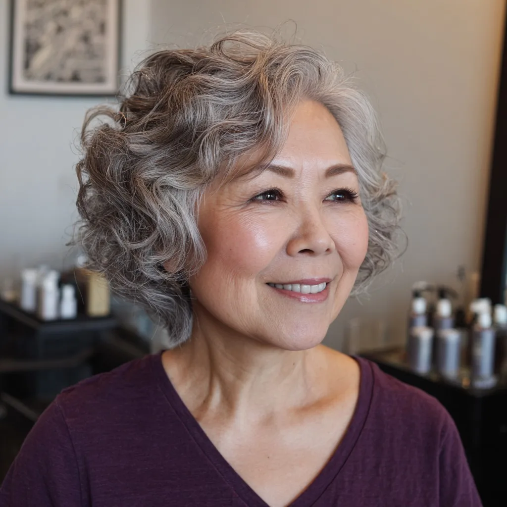 Chic Curly Layered Cut with Face-Framing Texture