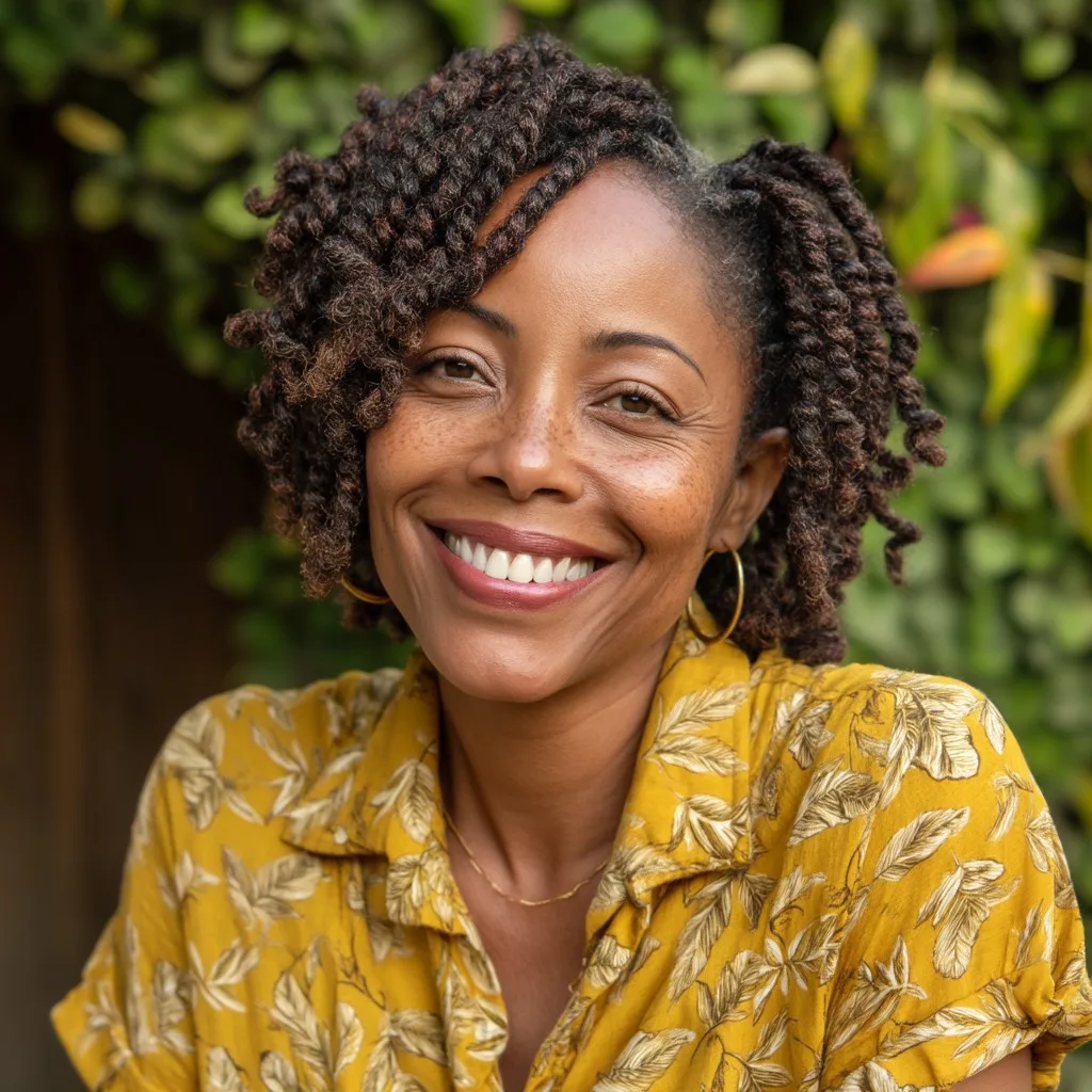 Chic Curly Short Cut with Defined Twists