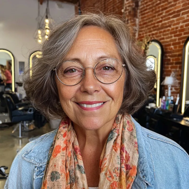 Chic Draped Bob with Gentle Waves