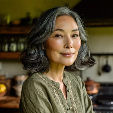 Chic Gray Bob with Soft Romantic Waves