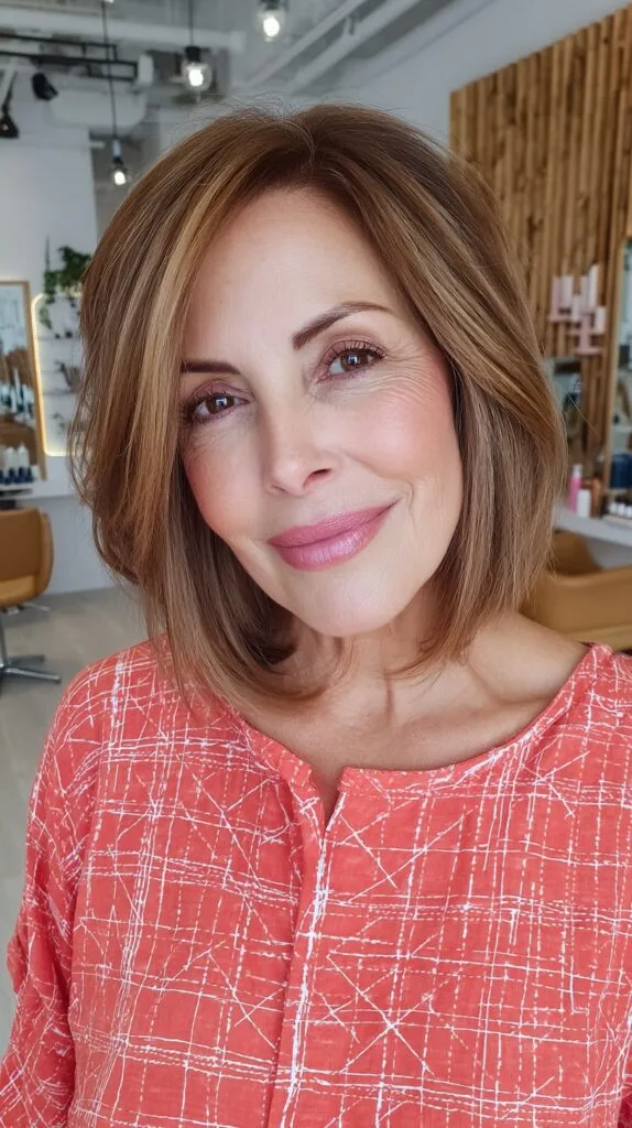 Chic Jaw-Length Bob with Subtle Highlights
