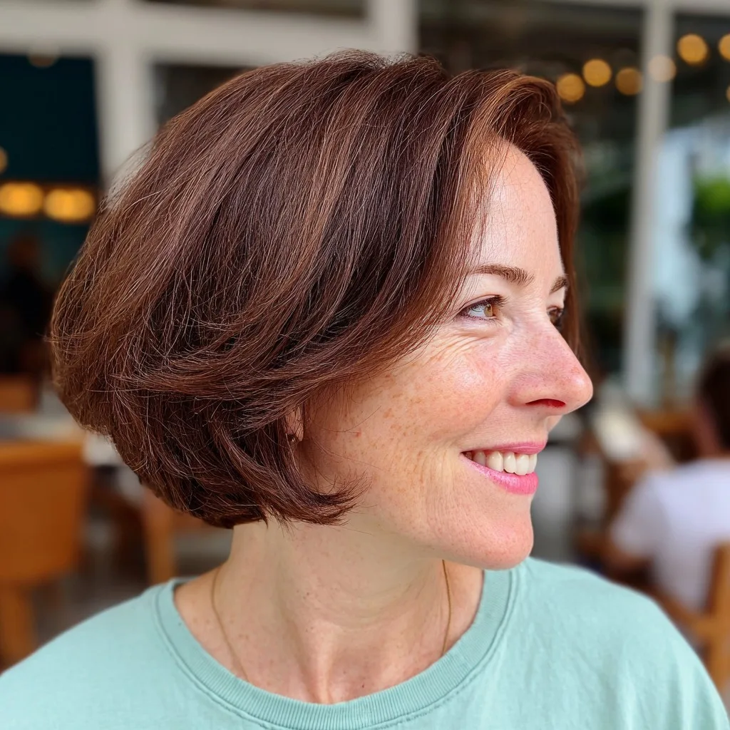 Chic Layered A-Line Bob with Subtle Highlights