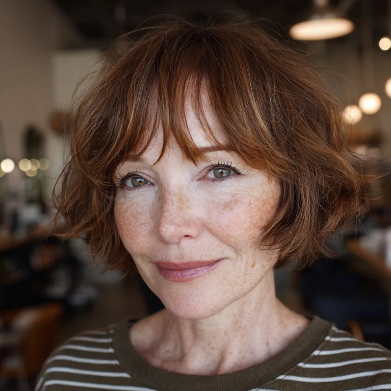 Chic Layered Bob with Flattering Bangs