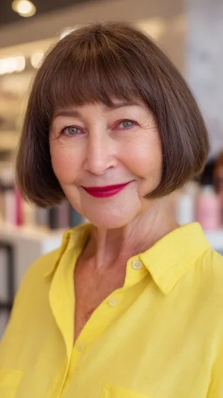 Chic Layered Bob with Soft Bangs