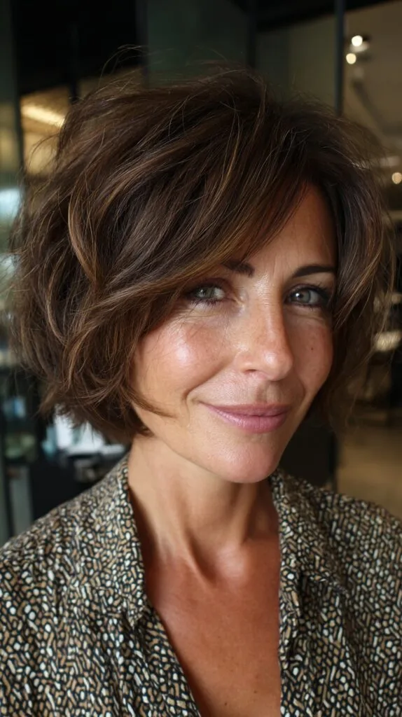 Chic Layered Face-Framing Bob with Root Lift
