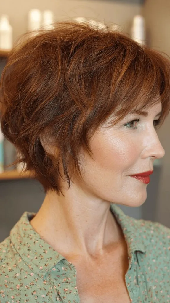 Chic Layered Stacked Bob with Textured Ends