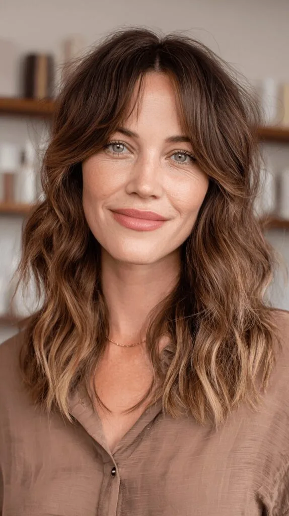 Chic Long Waves with Face-Framing Layers