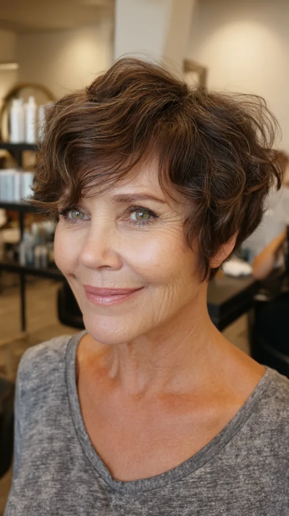 Chic Rich Chocolate Brown Curls with Soft Layers