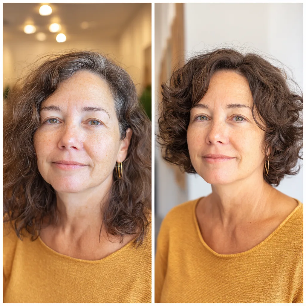 Chic Rich Chocolate Brown Curly Bob with Soft Movement