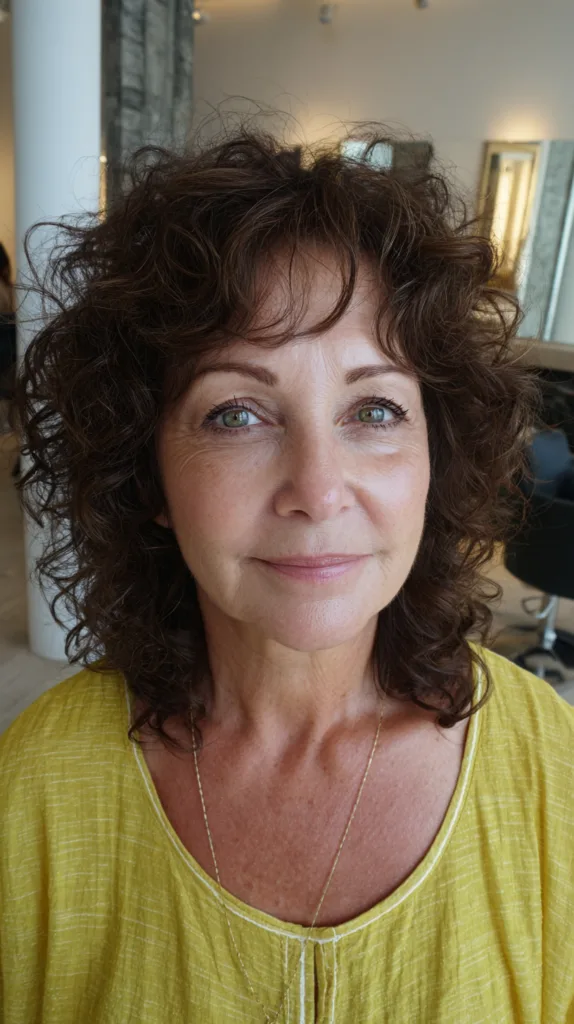 Chic Rich Chocolate Brown Curly Layers