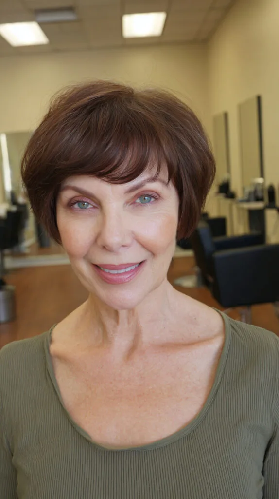 Chic Rich Chocolate Brown Textured Pixie Cut