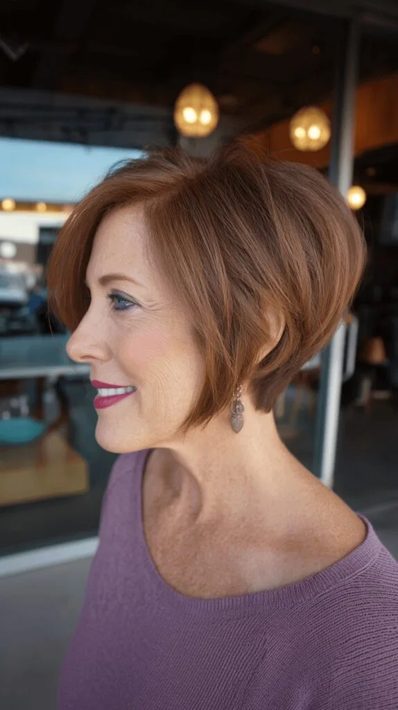 Chic Rich Copper Stacked Cut with Subtle Layers