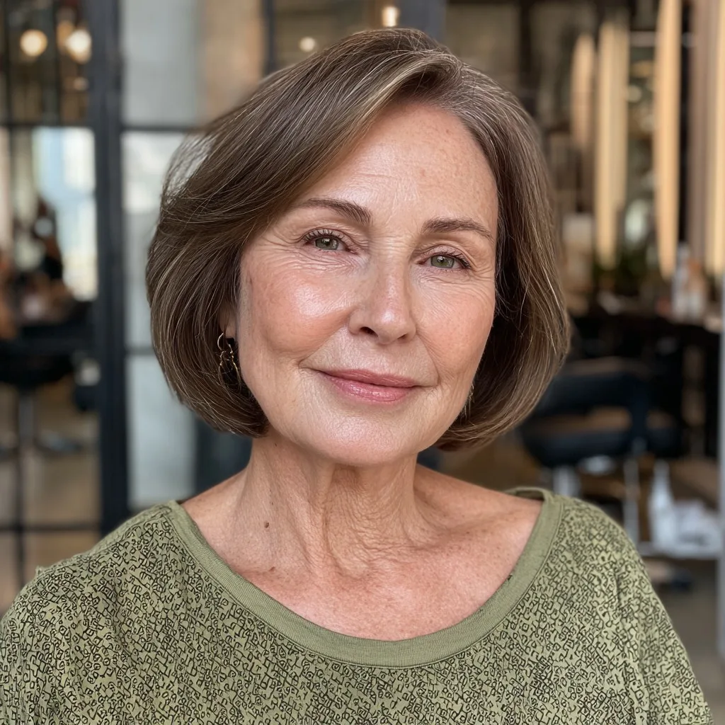 Chic Rounded Bob with Subtle Layers