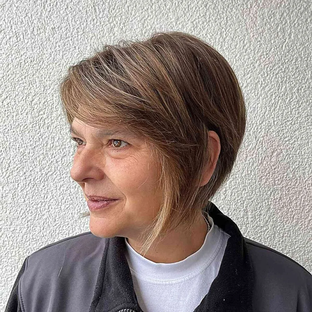Chic Short Bob with Side-Swept Bangs