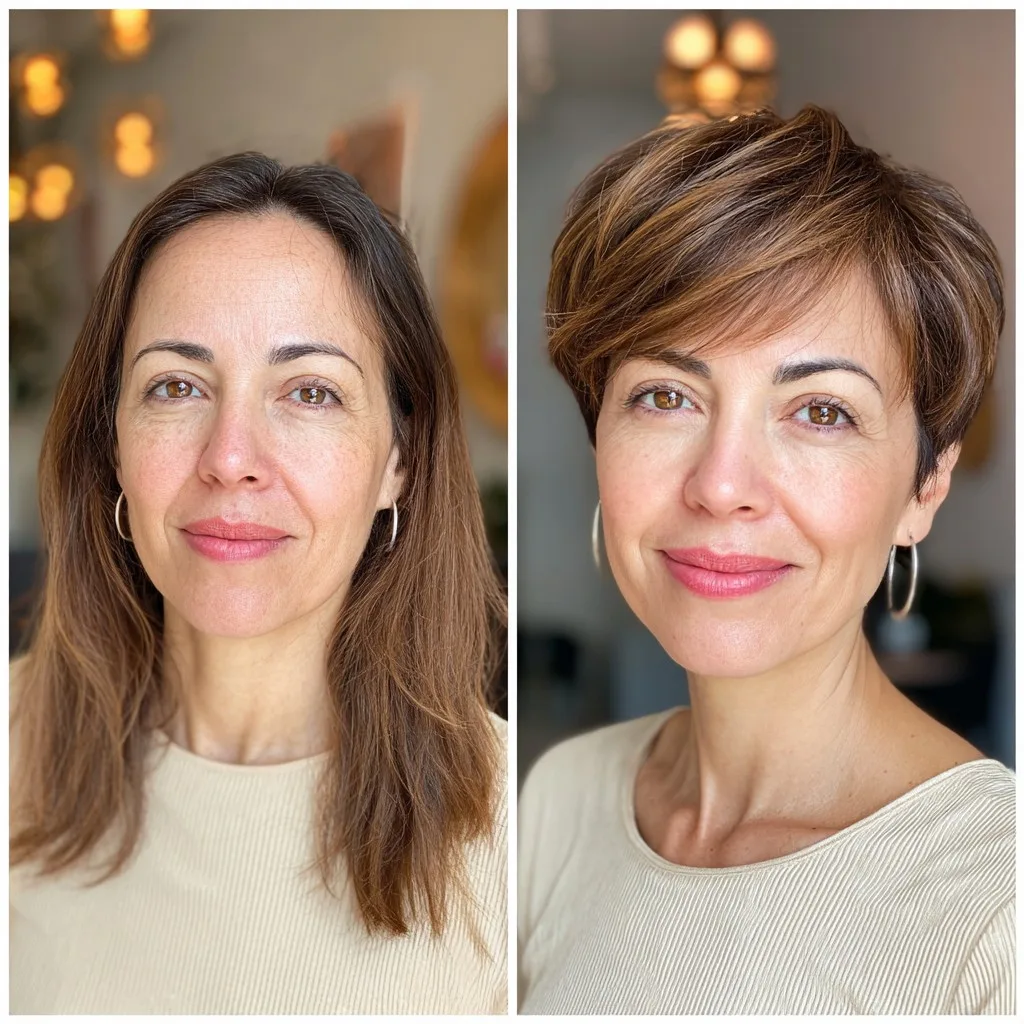 Chic Short Layered Pixie with Bold Highlights