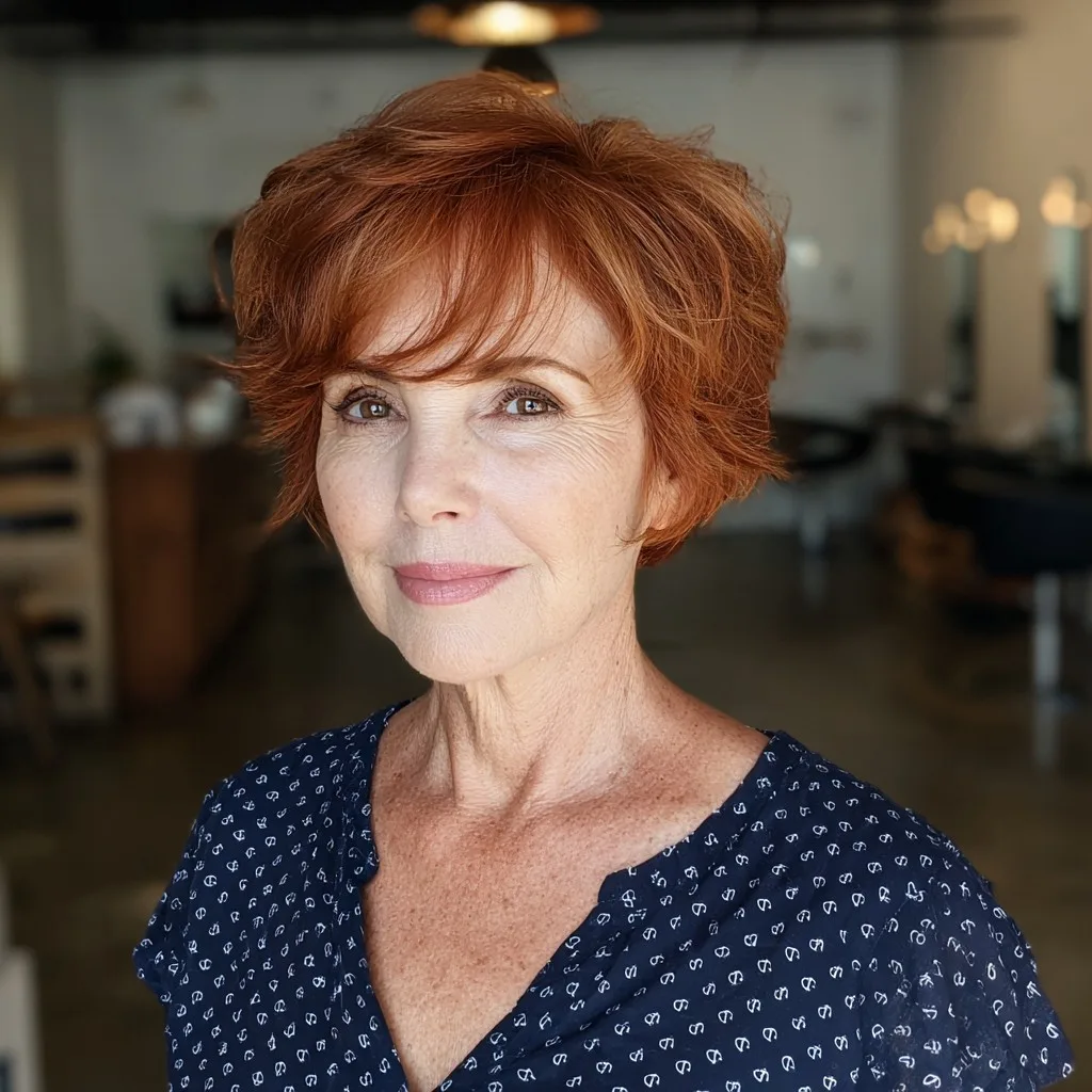 Chic Short Textured Bob with Soft Bangs
