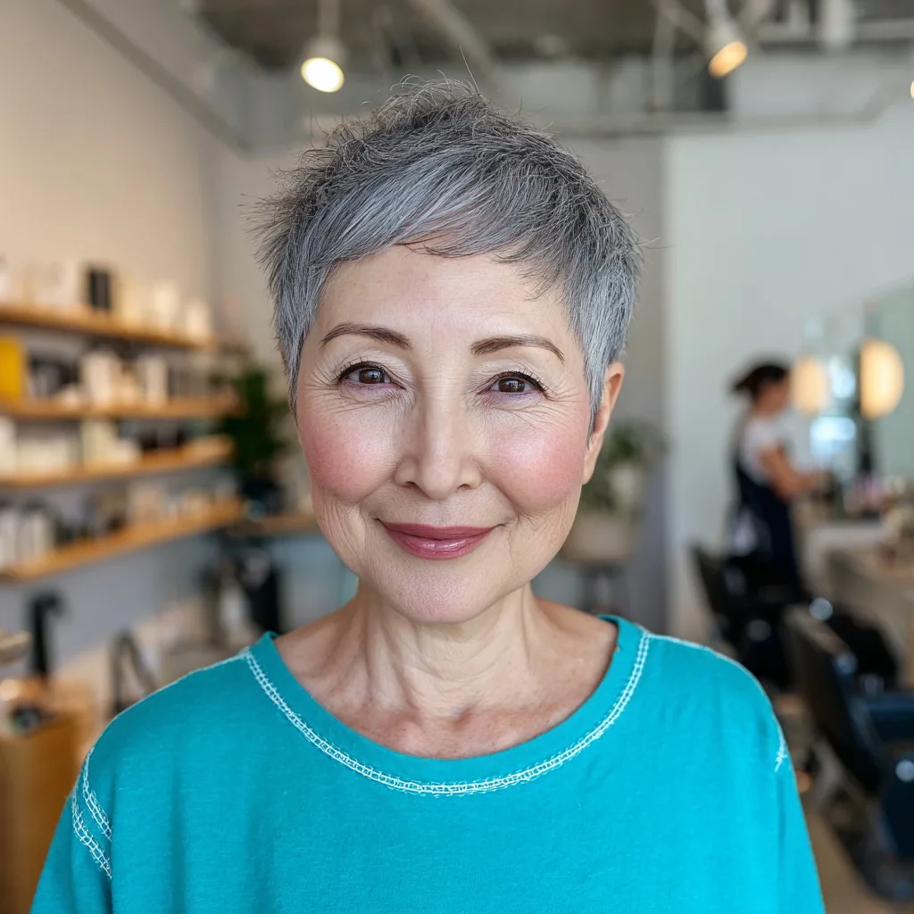 Chic Short Textured Pixie with Feathered Layers