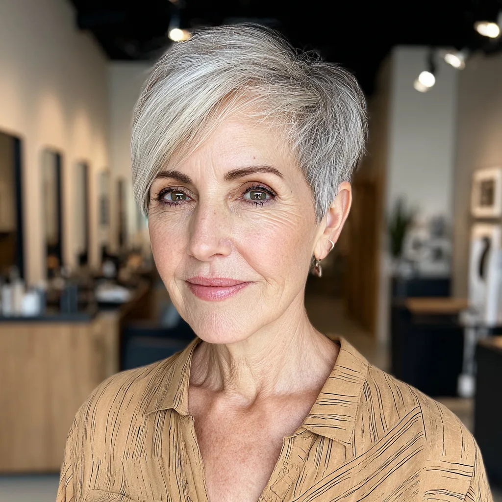 Chic Side-Swept Pixie with Textured Layers