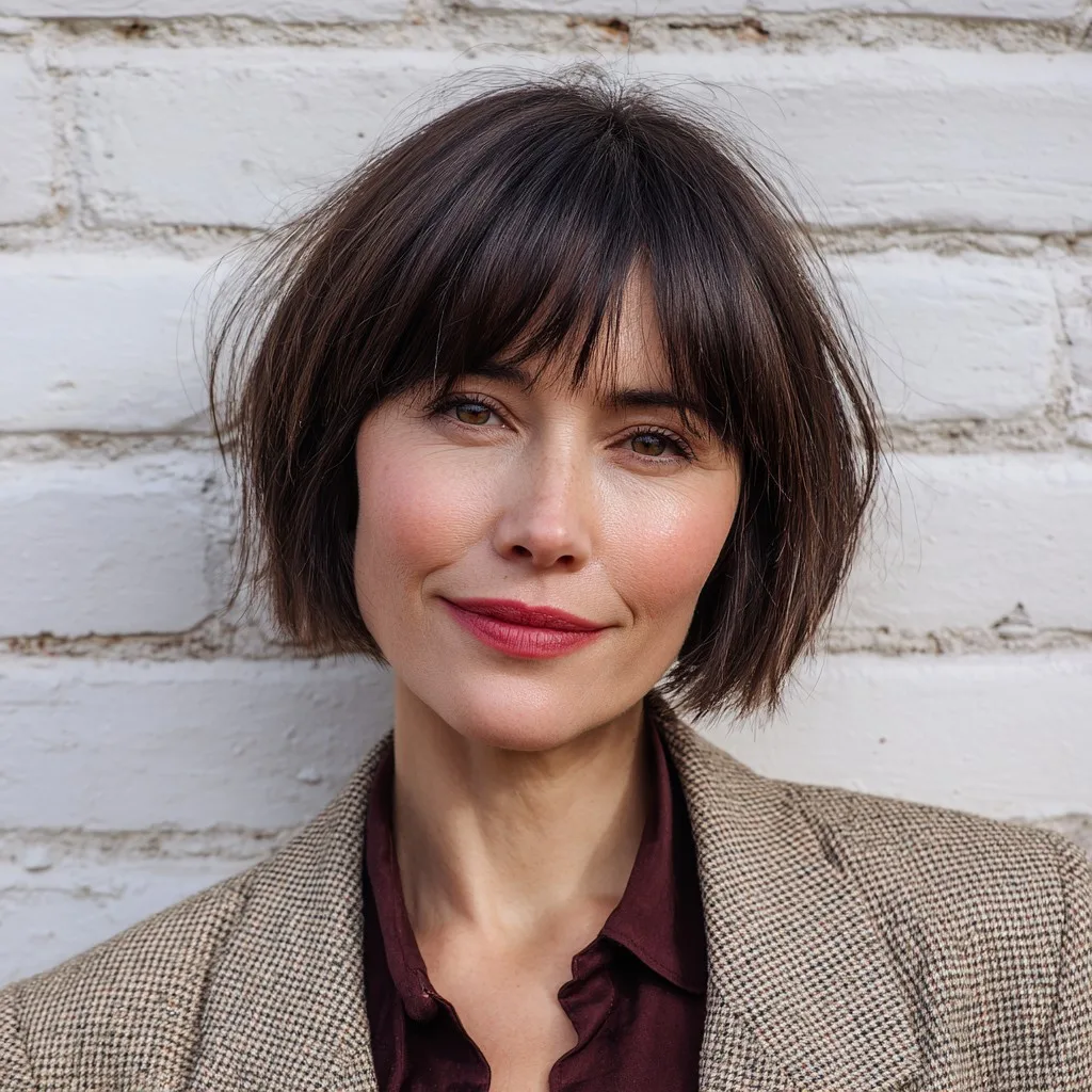 Chic Soft-Bob with Wispy Bangs