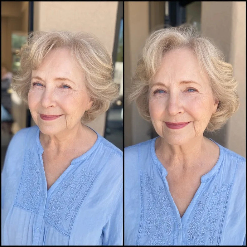 Chic Softly Curled Layered Cut with Volume