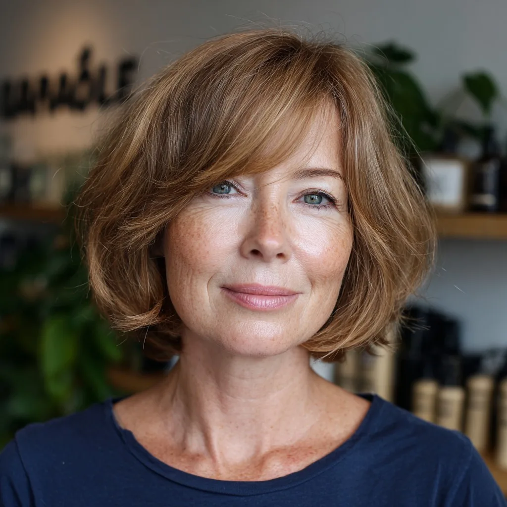 Chic Softly Layered Rounded Bob