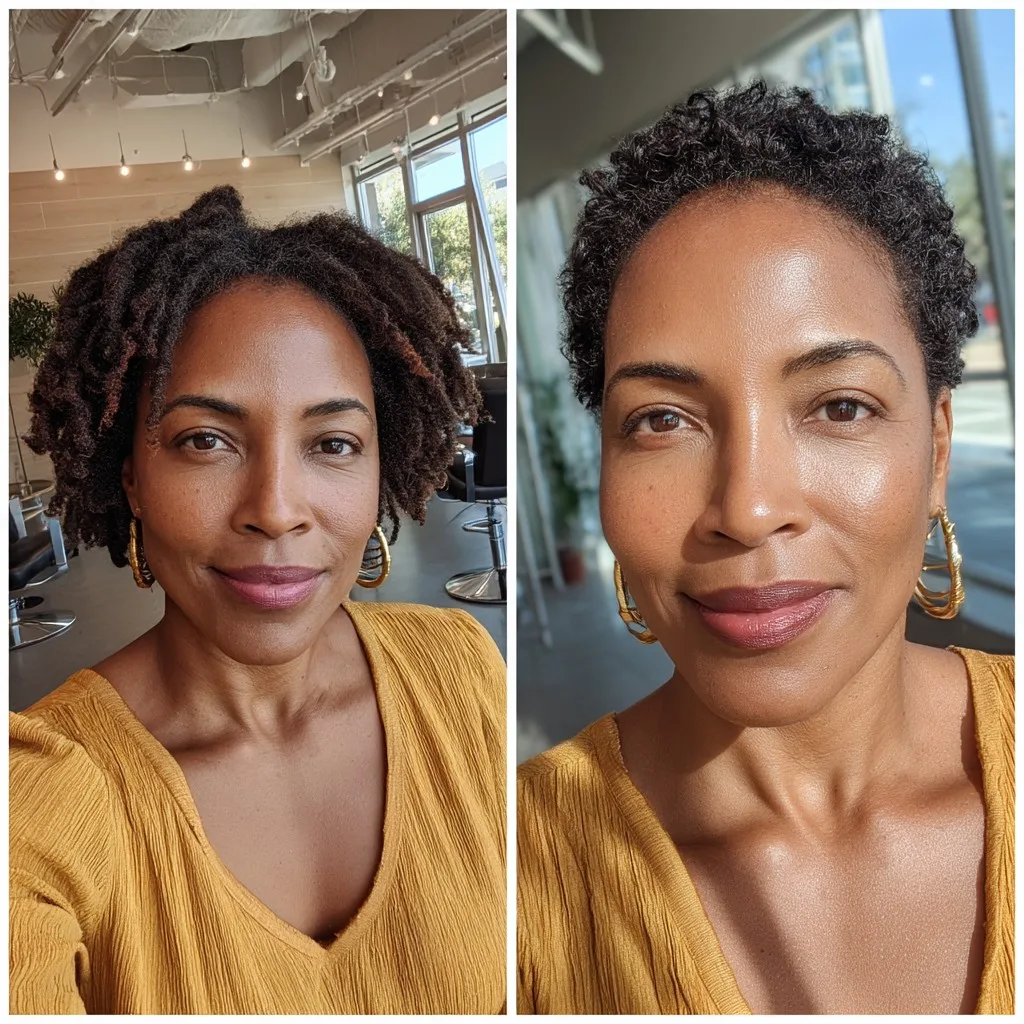 Chic Tapered Natural Cut with Defined Curls