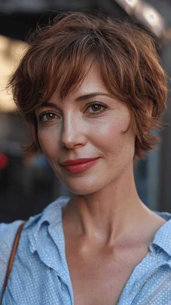 Chic Textured Bixie Cut with Soft Layers