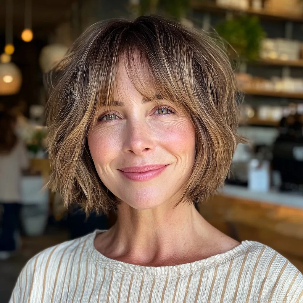 Chic Textured Bob with Face-Framing Layers