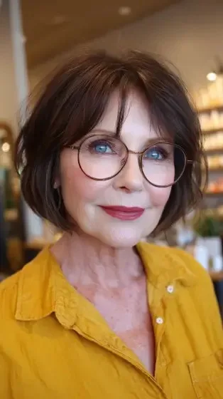 Chic Textured Bob with Soft Bangs