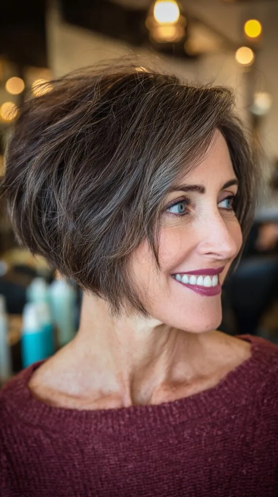 Chic Textured Bob with Soft Highlights