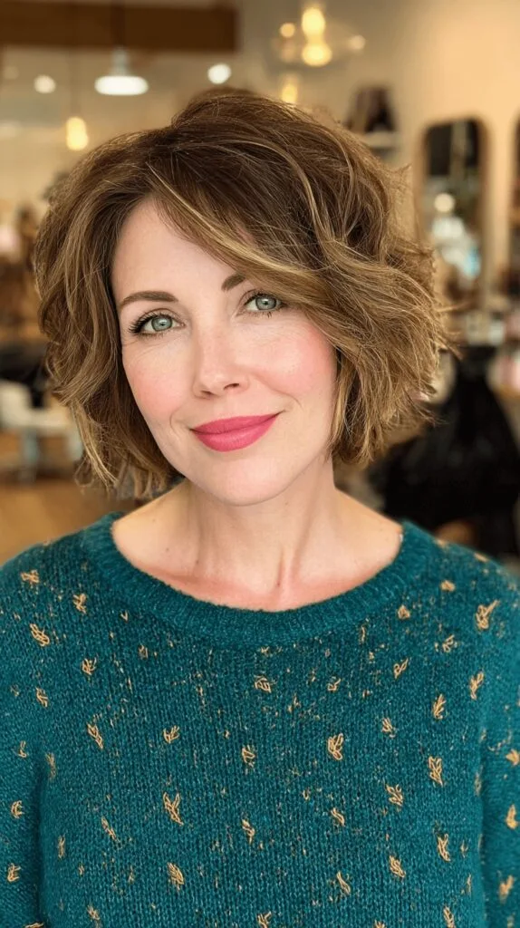 Chic Textured Bob with Soft Waves