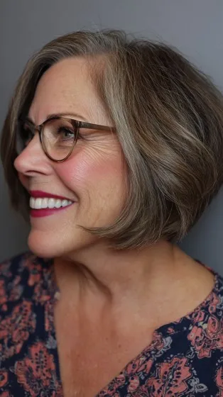 Chic Textured Bob with Subtle Highlights